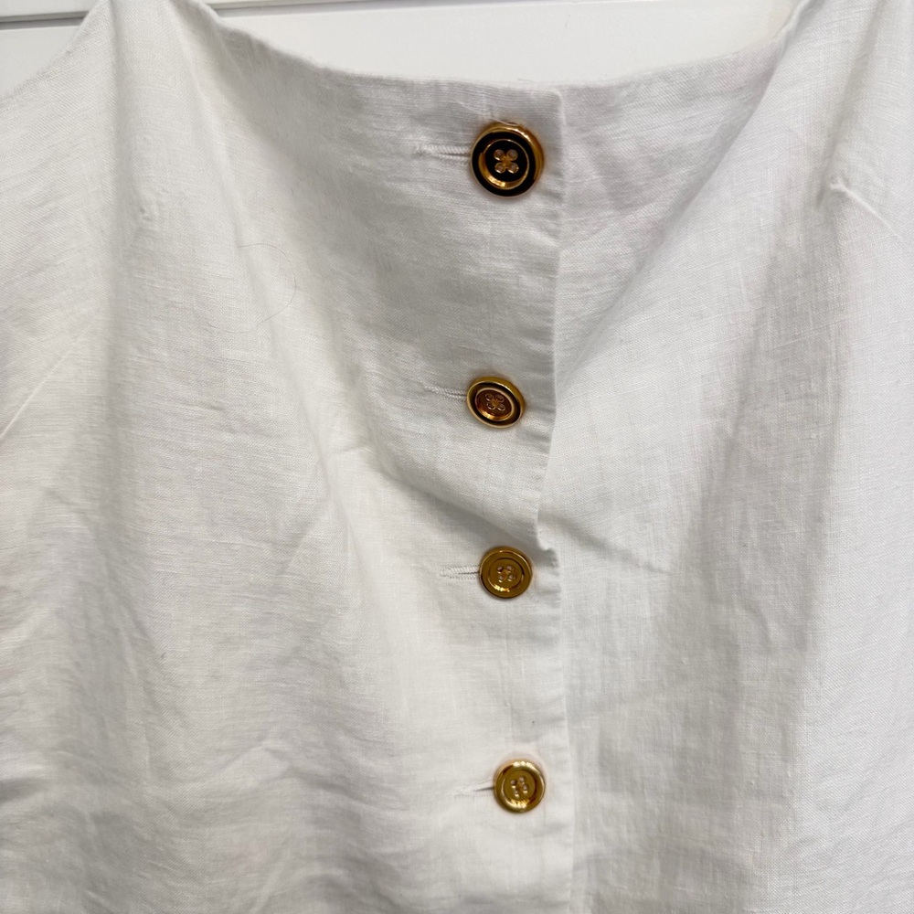 New! J. Crew Claudia white linen dress classuc quiet luxury 36238 - Picture 6 of 14